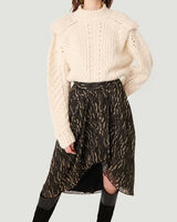 ARZU METALLIC HIGH LOW SKIRT  image number null
